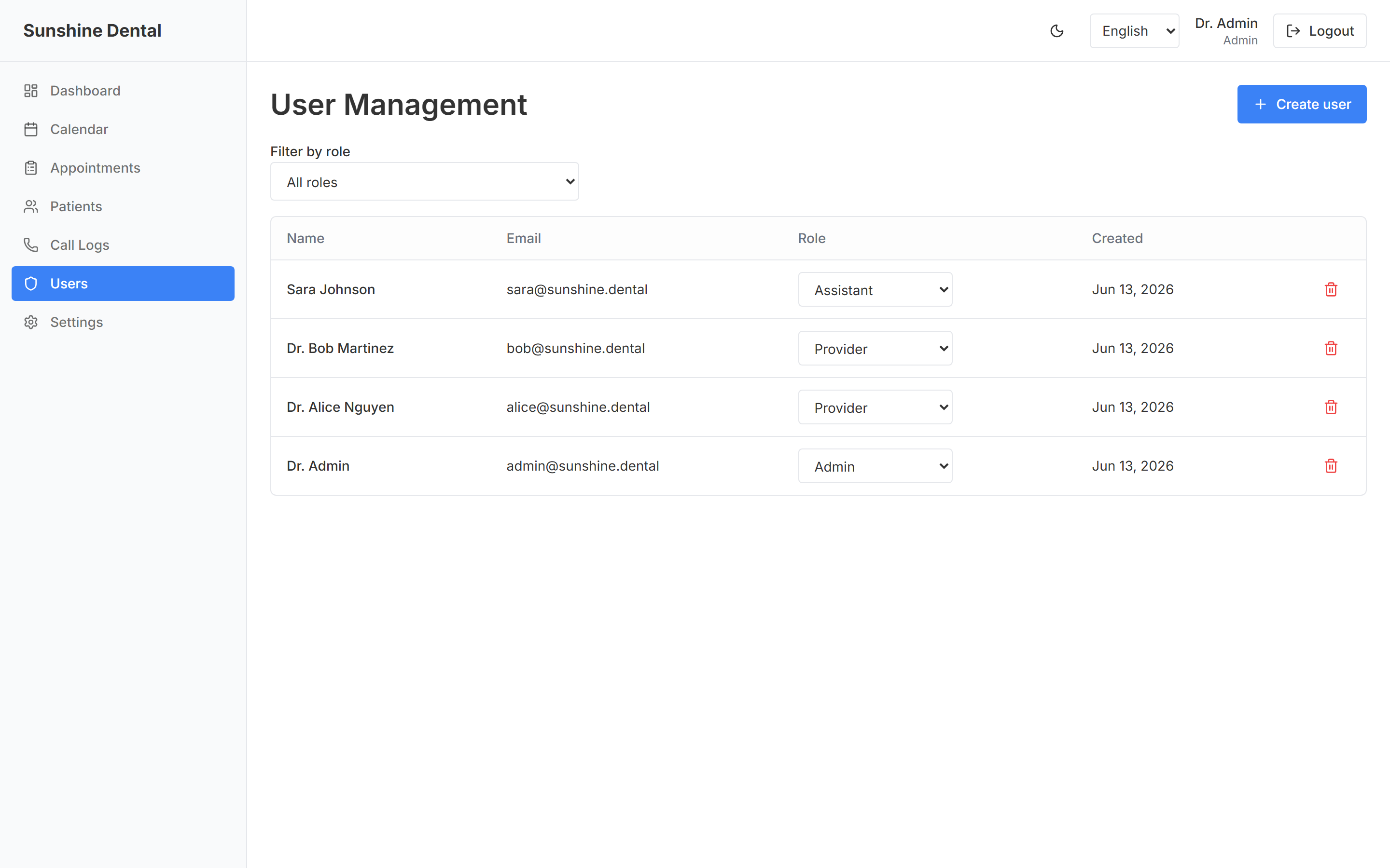 User management